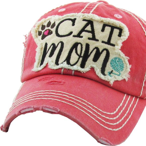 KBETHOS Accessories - Cat Mom Pink Vintage Hat